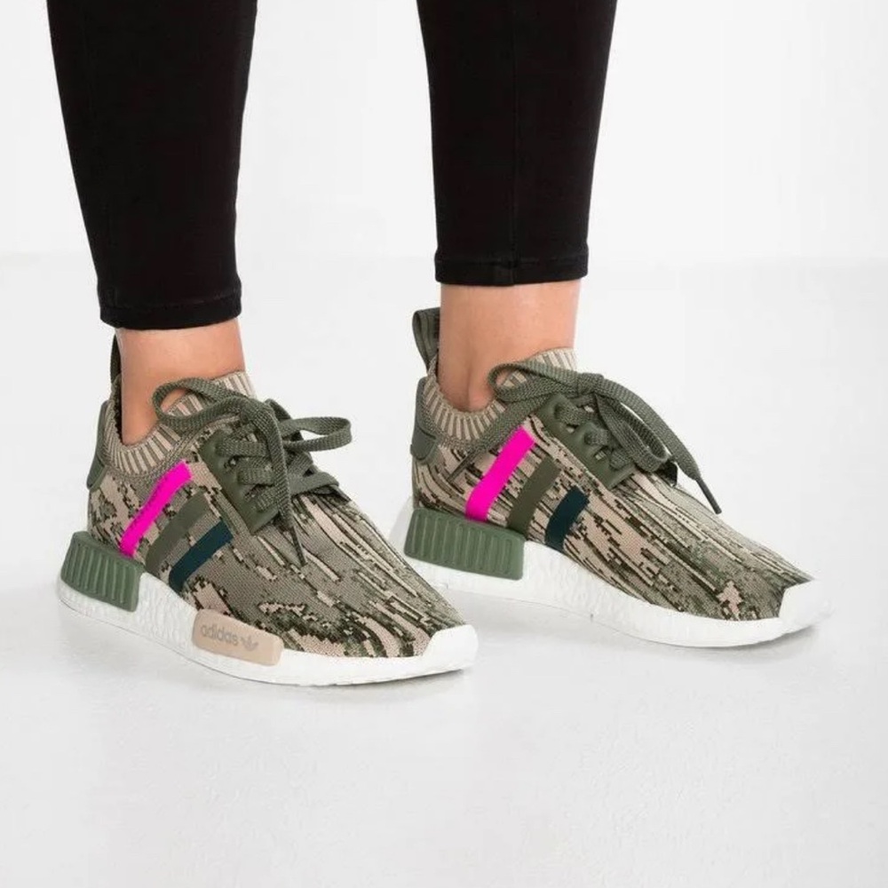 Adidas - Originals NMD R1 Primeknit Women’s Camouflage Sneaker - Size: US 6.5
